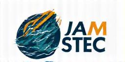 JAMSTEC(海洋研究開発機構)のロゴ。地球と海の要素が融合したデザイン。