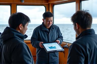 漁業者向けの技術研修風景