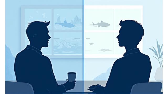 オンライン会議や対面相談のイラスト