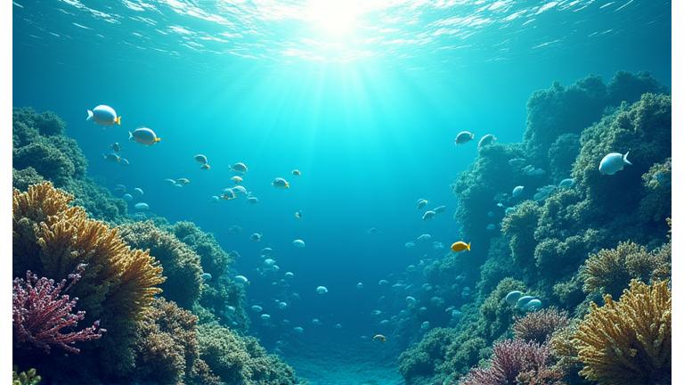 海洋生態系のバランスを示すダイアグラム