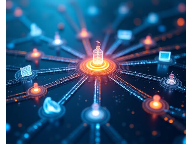 多種多様な海洋データソースが中央のサーバに統合され、そこからAI分析が行われる概念図